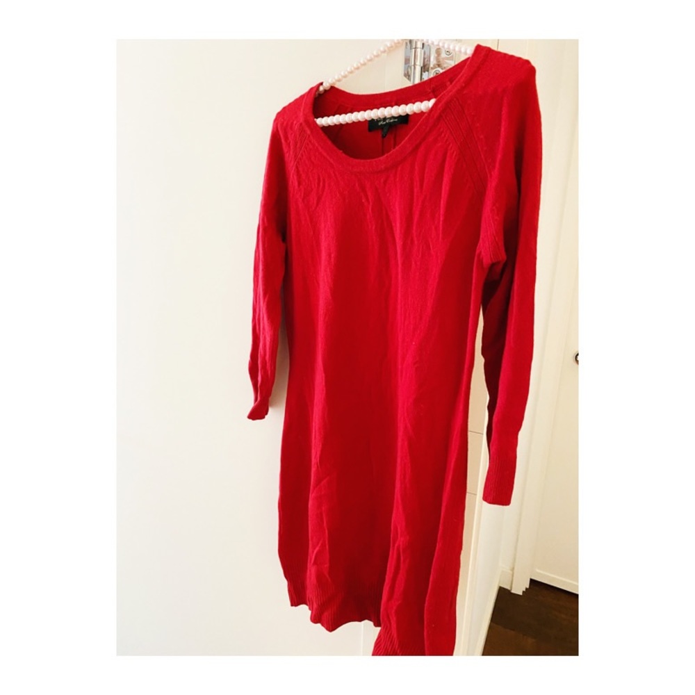 Rag & Bone red cashmere lily dress. Size S.